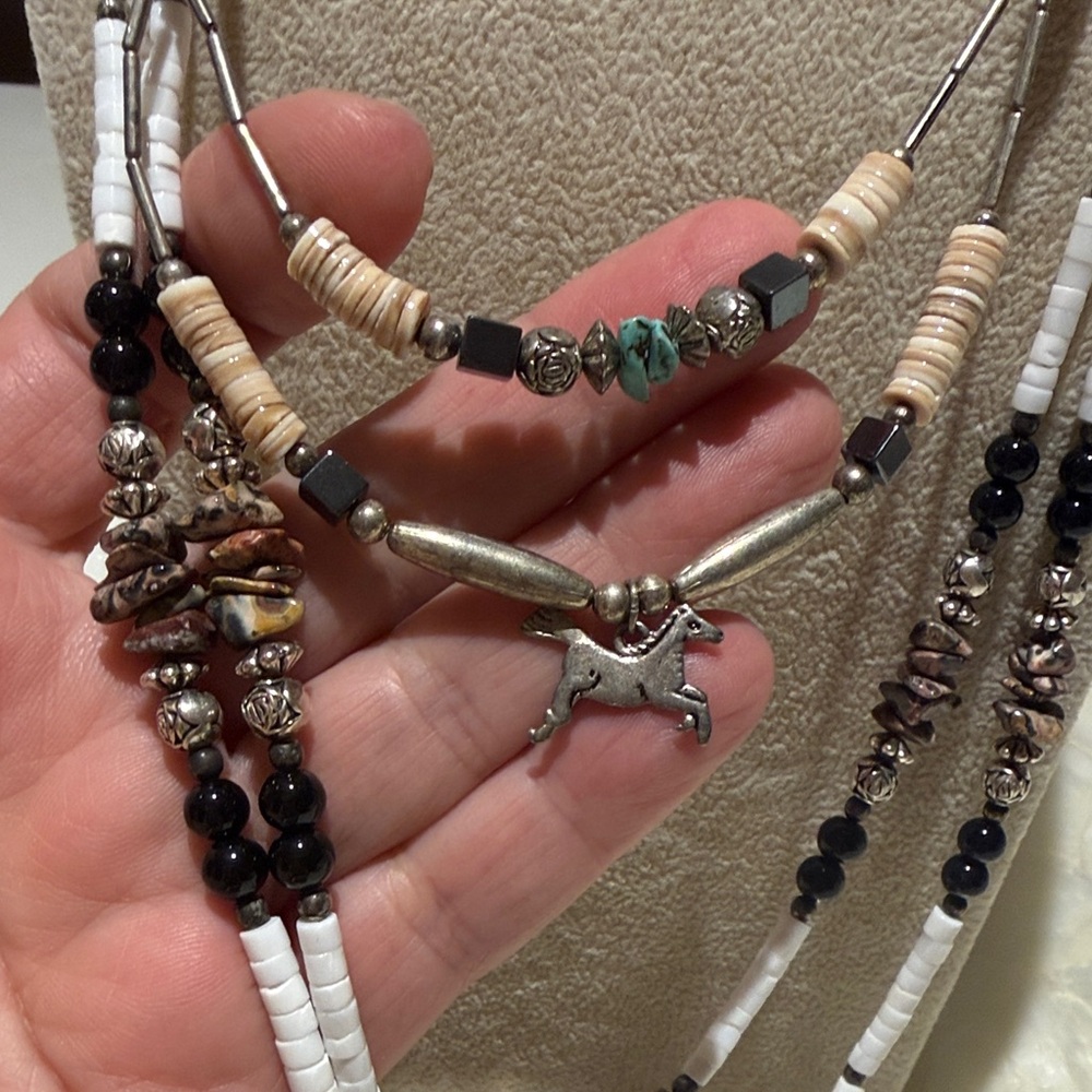 Native American Inspired Equine Multi-Layered Bea… - image 2